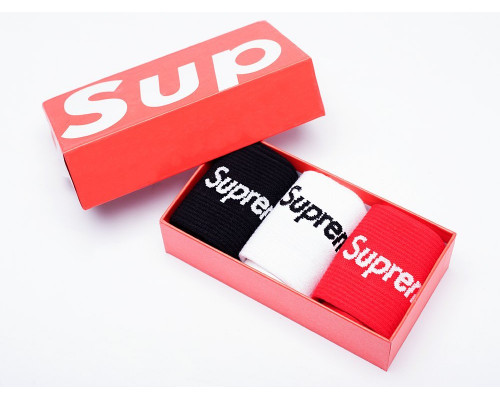 Носки Supreme в коробке 3 пары